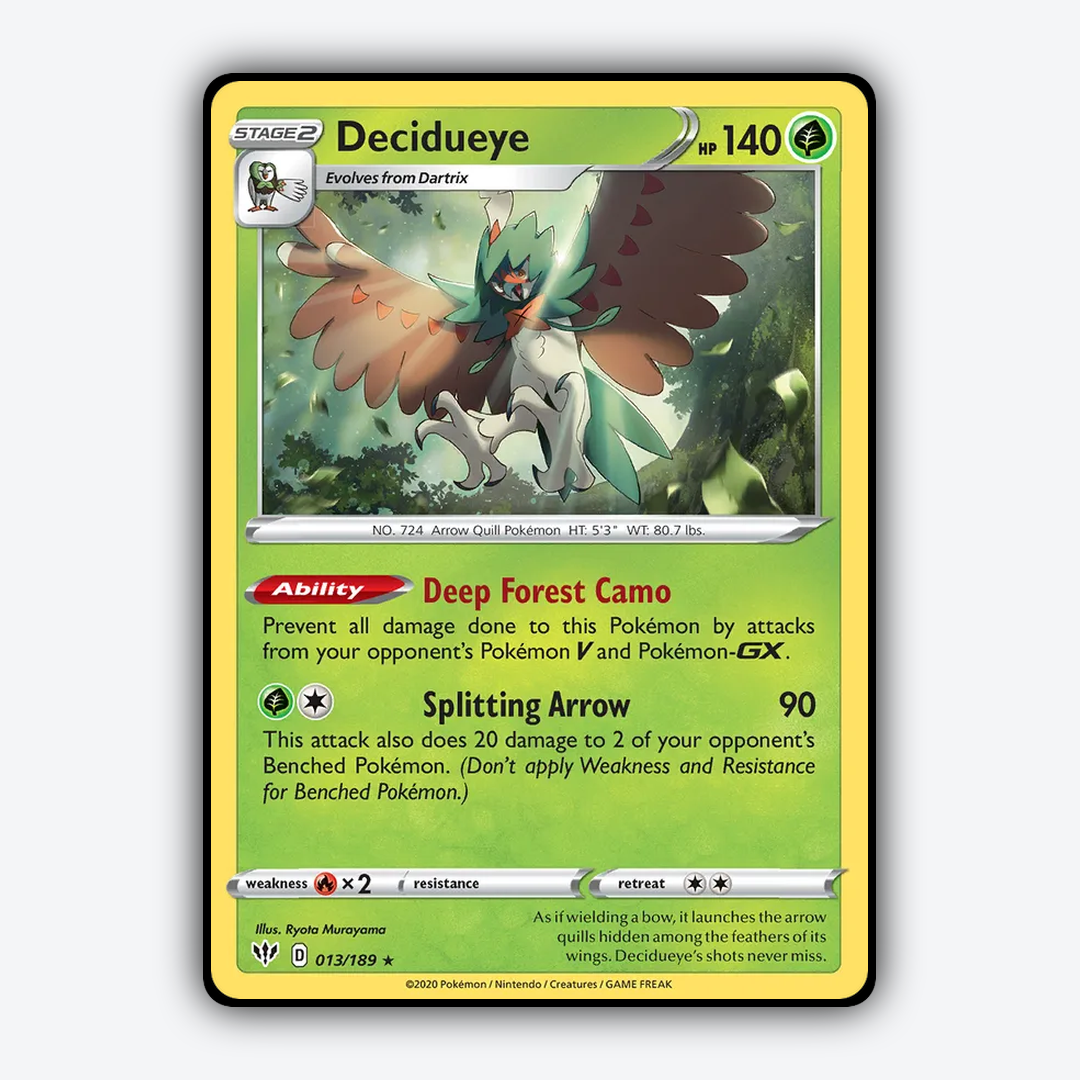 Decidueye 013/189 - Darkness Ablaze Set - Card Rug