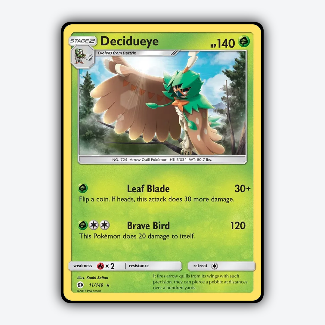 Decidueye 011/149 - Sun & Moon Set - Card Rug