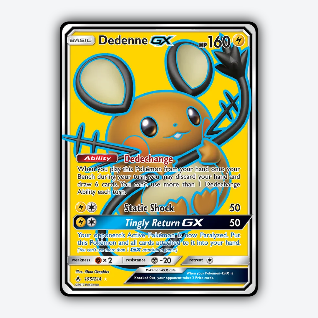 Dedenne-GX 195/214 - Unbroken Bonds Set - Card Rug