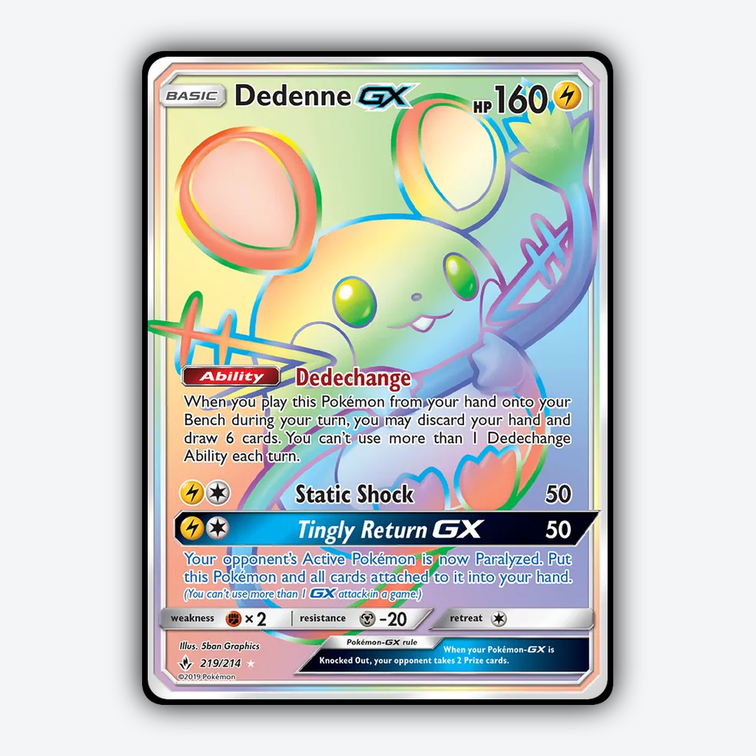 Dedenne-GX 219/214 - Unbroken Bonds Set - Card Rug