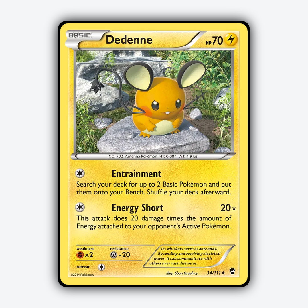 Dedenne 034/111 - Furious Fists Set - Card Rug