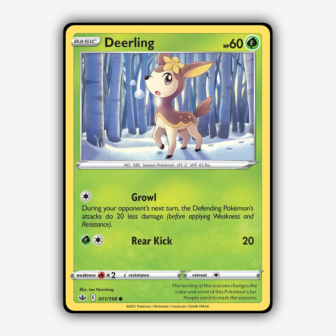 Deerling 011/198 - Chilling Reign Set - Card Rug