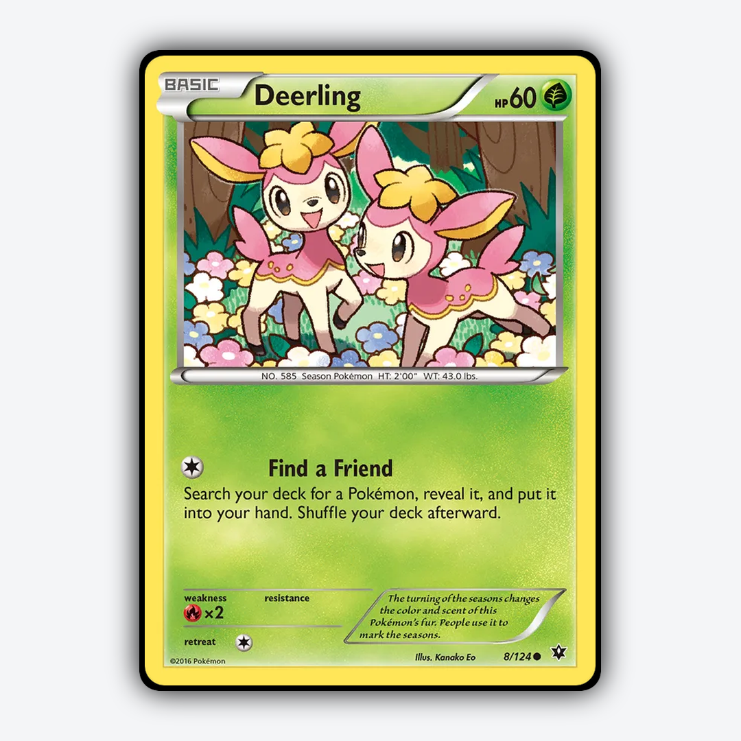 Deerling 008/124 - Fates Collide Set - Card Rug