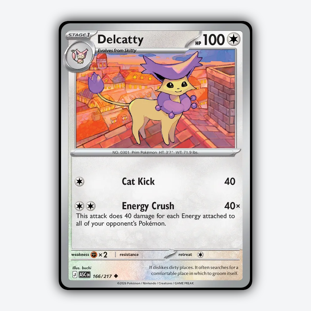 Delcatty 166/217 - Ascended Heroes Set - Card Rug