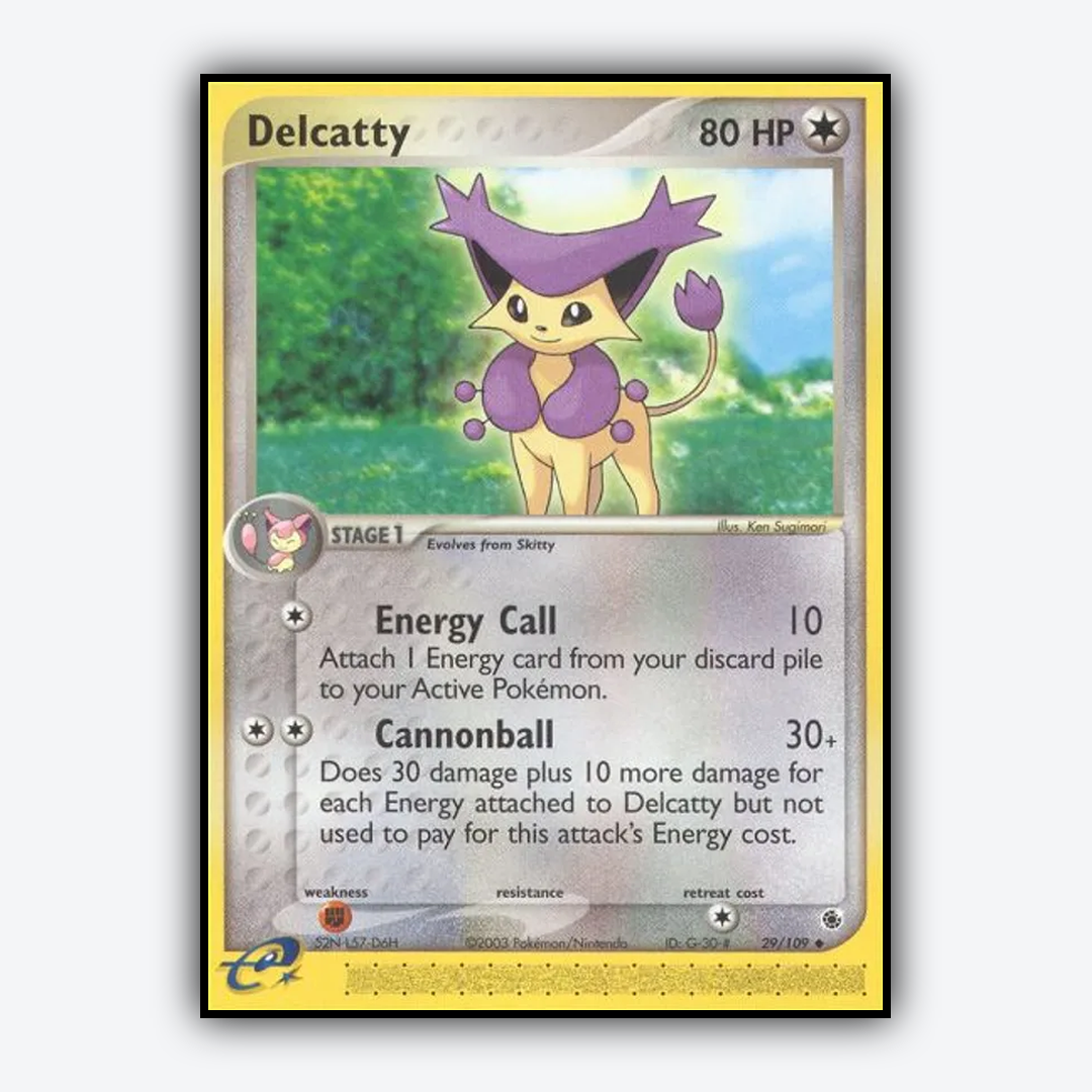 Delcatty 029/109 - Ruby & Sapphire Set - Card Rug