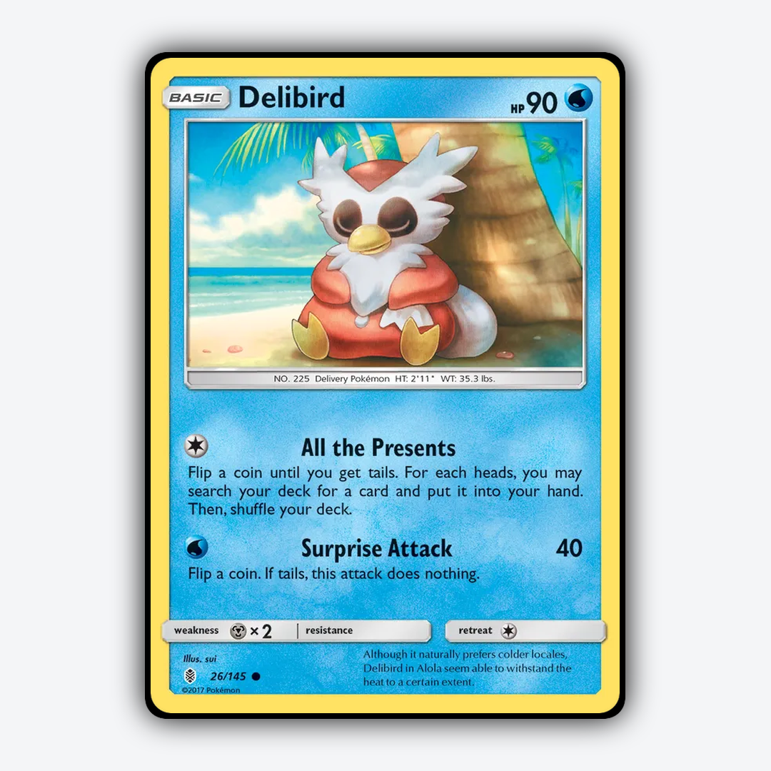 Delibird 026/145 - Guardians Rising Set - Card Rug