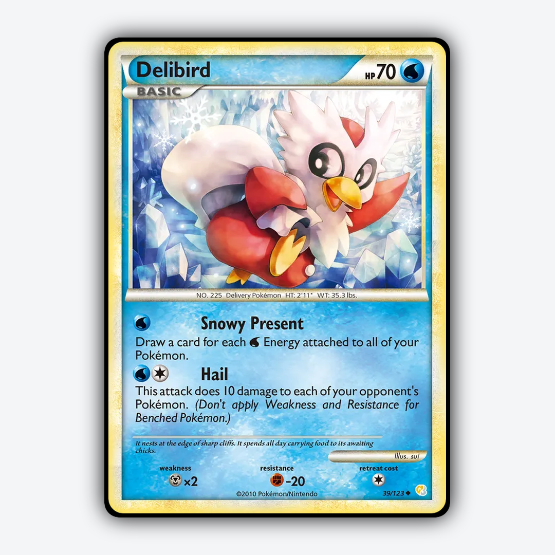 Delibird 039/123 - HeartGold & SoulSilver Set - Card Rug