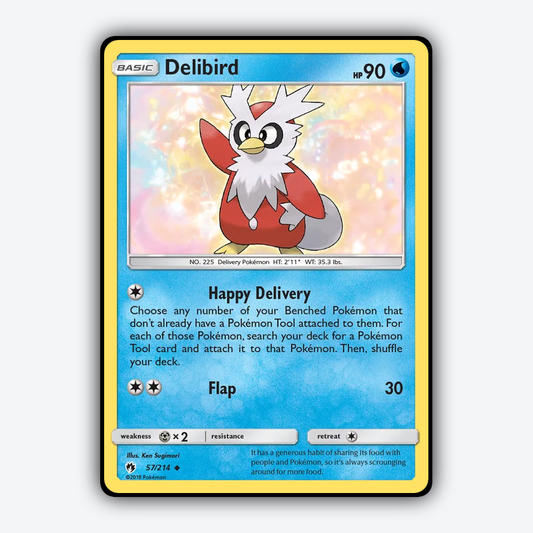 Delibird 057/214 - Lost Thunder Set - Card Rug