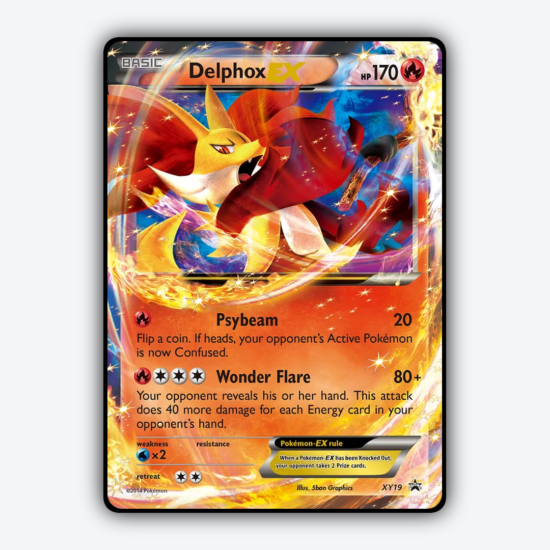 Delphox-EX #19 - XY Black Star Promos Set - Card Rug