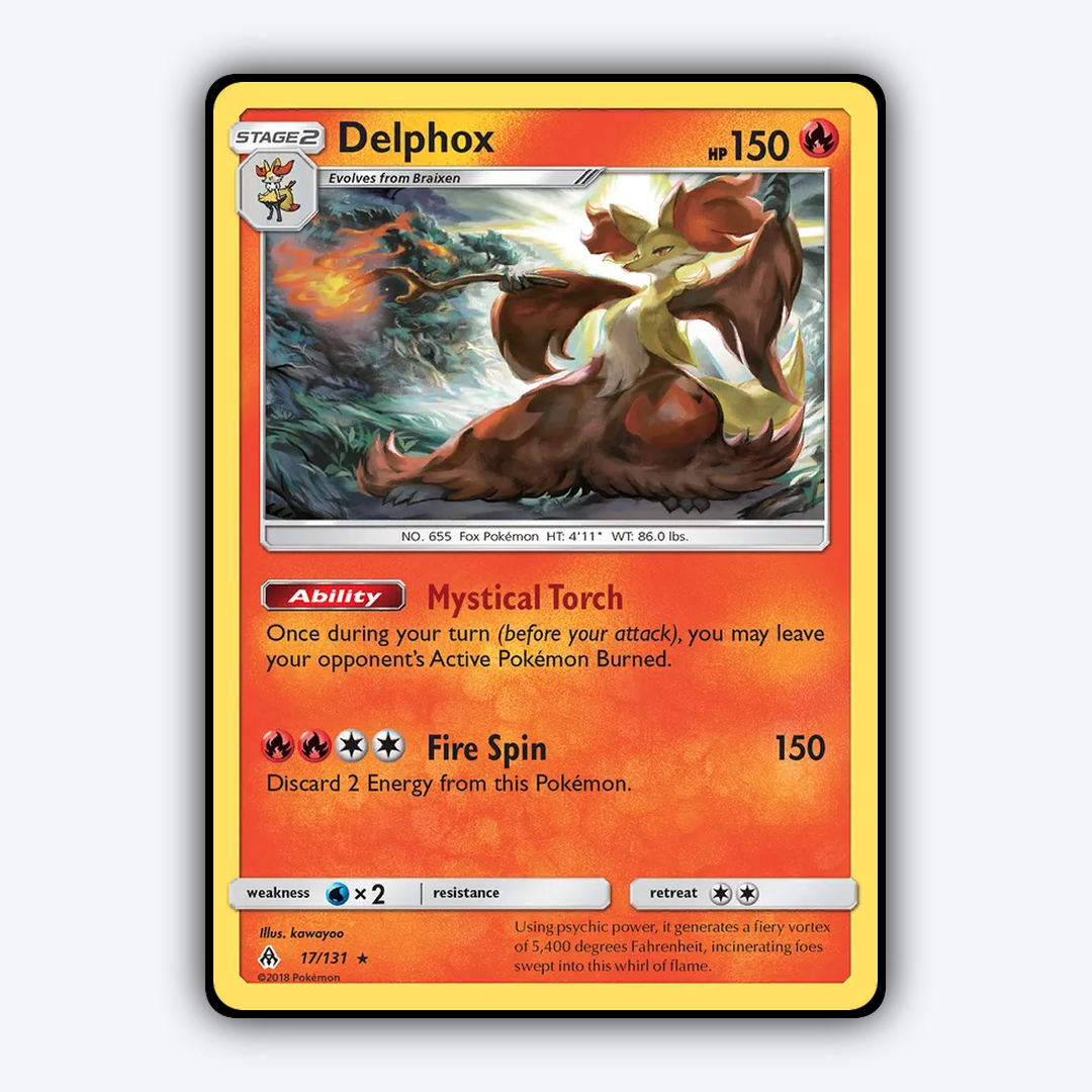 Delphox 017/131 - Forbidden Light Set - Card Rug