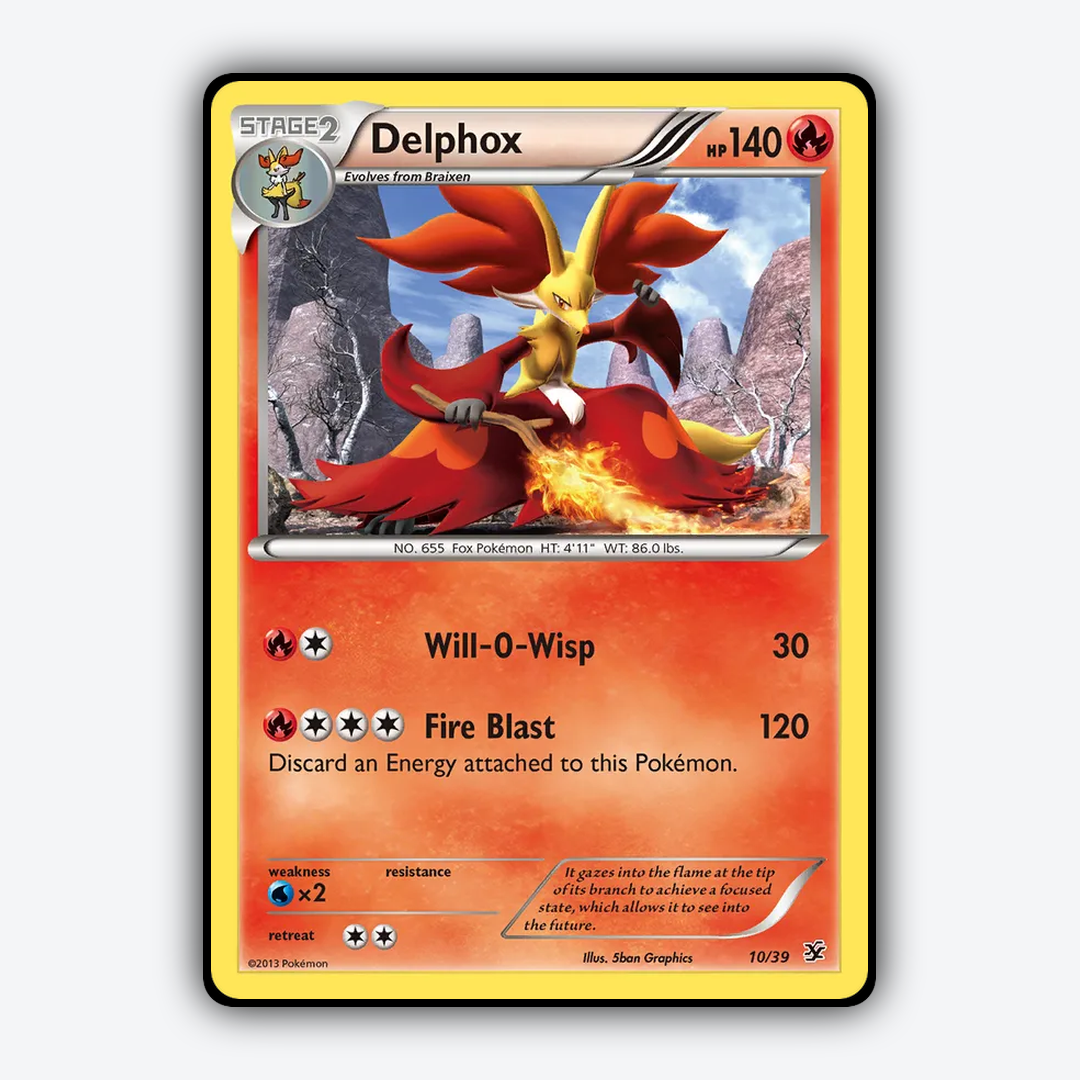 Delphox 010/39 - Kalos Starter Set - Card Rug
