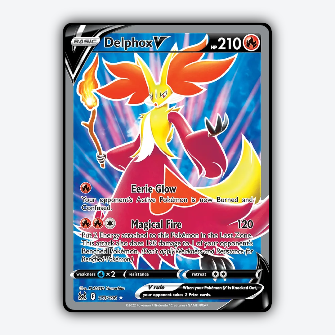 Delphox V 173/196 - Lost Origin Set - Card Rug