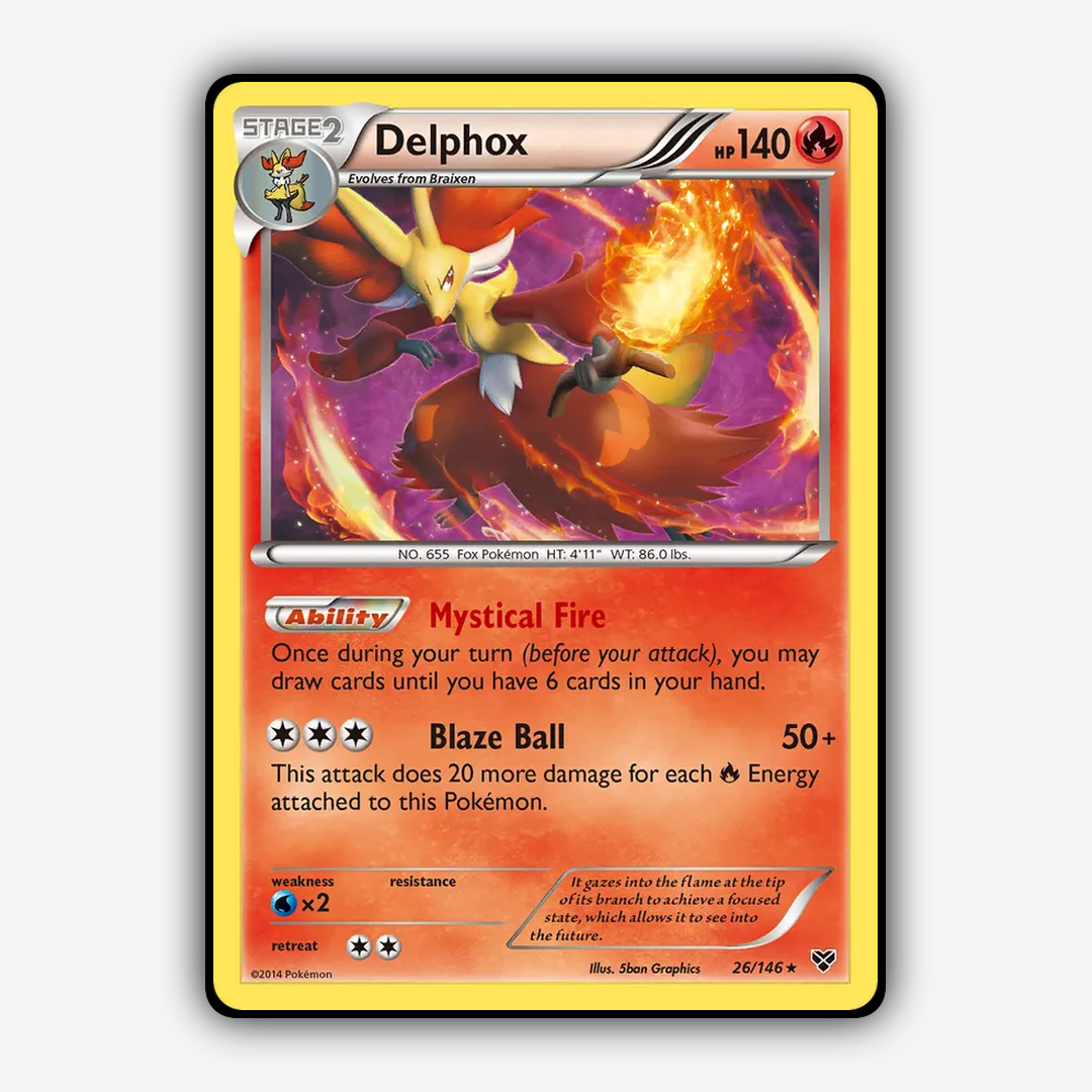 Delphox 026/146 - XY Set - Card Rug