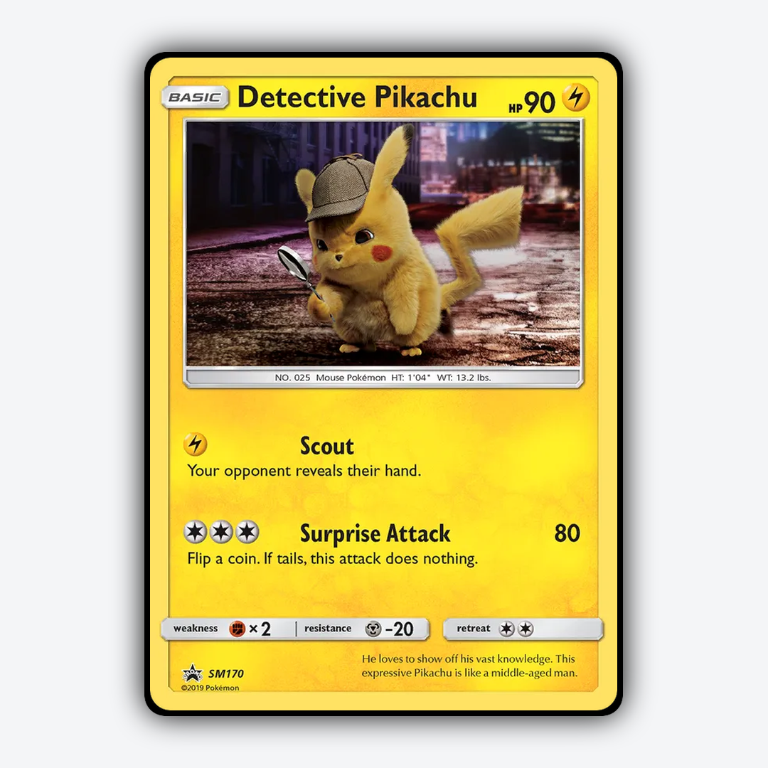 Detective Pikachu #170 - SM Black Star Promos Set - Card Rug