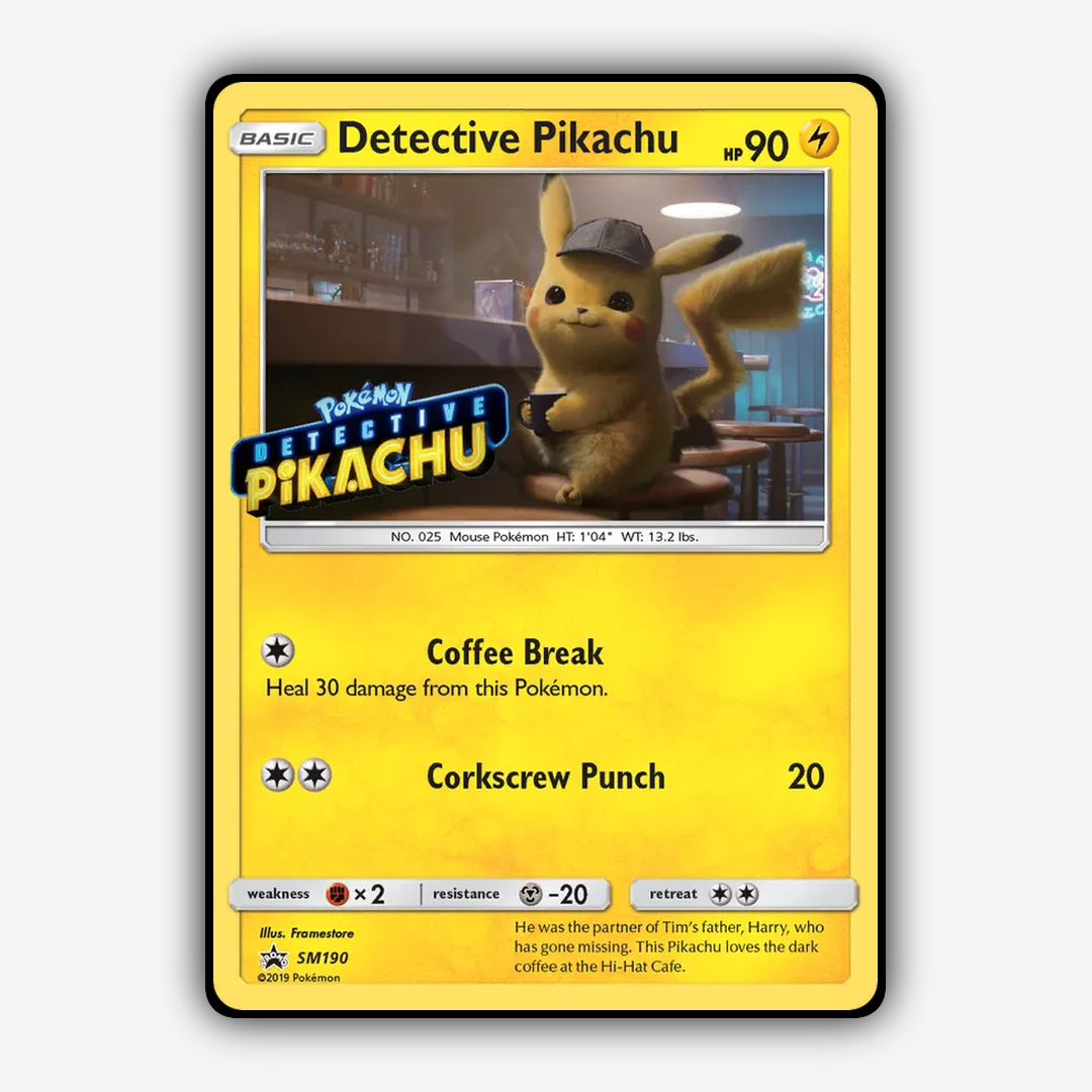 Detective Pikachu #190 - SM Black Star Promos Set - Card Rug