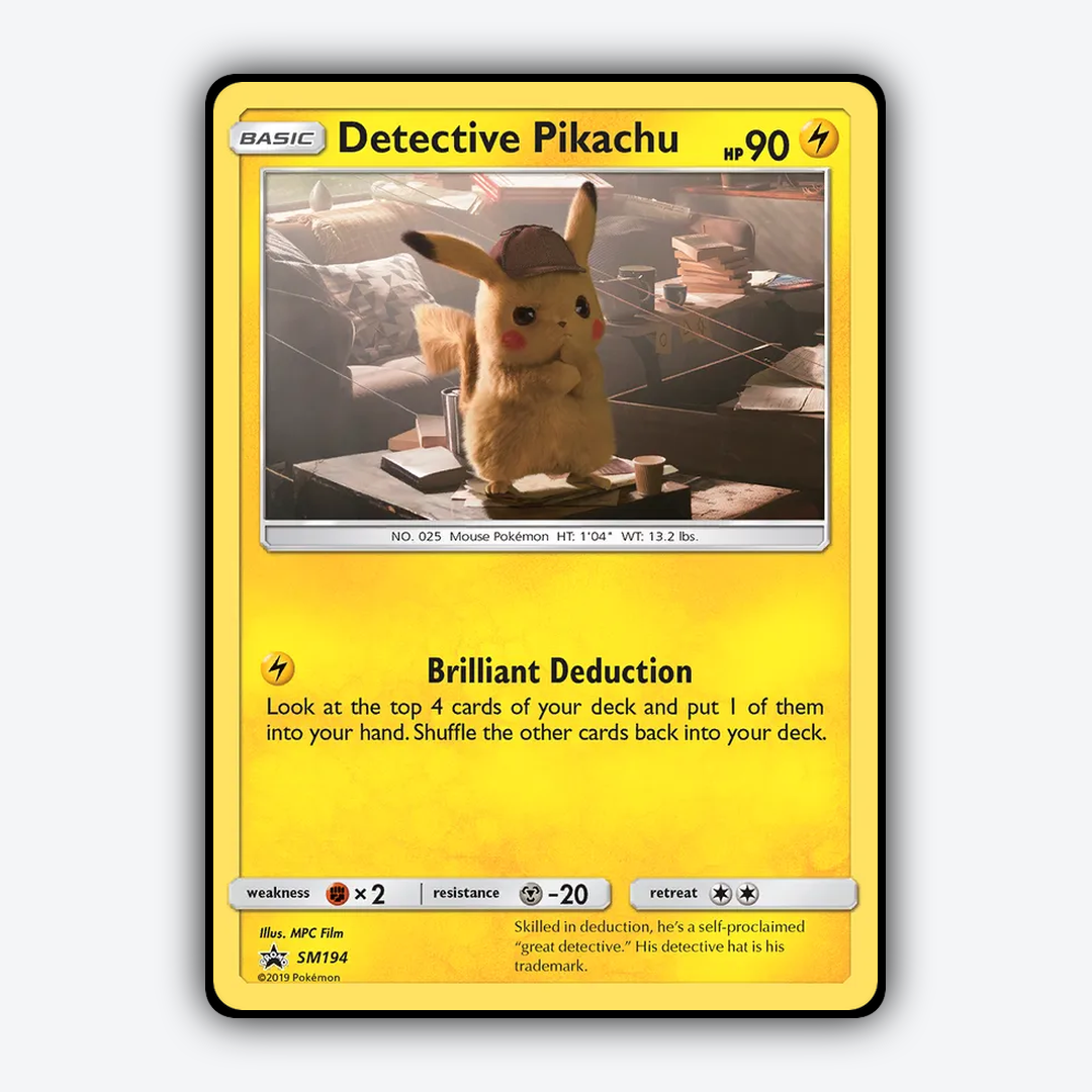 Detective Pikachu #194 - SM Black Star Promos Set - Card Rug