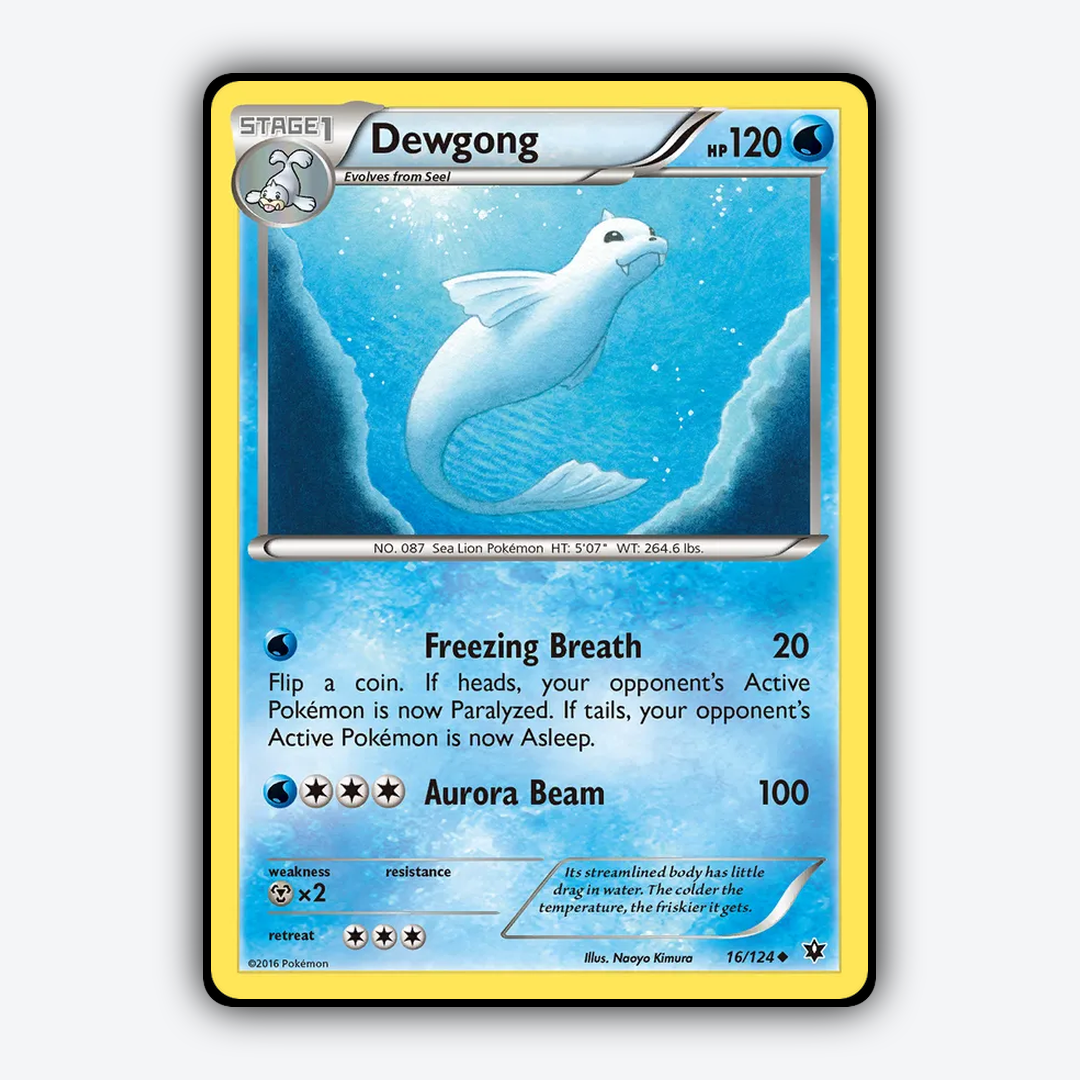 Dewgong 016/124 - Fates Collide Set - Card Rug