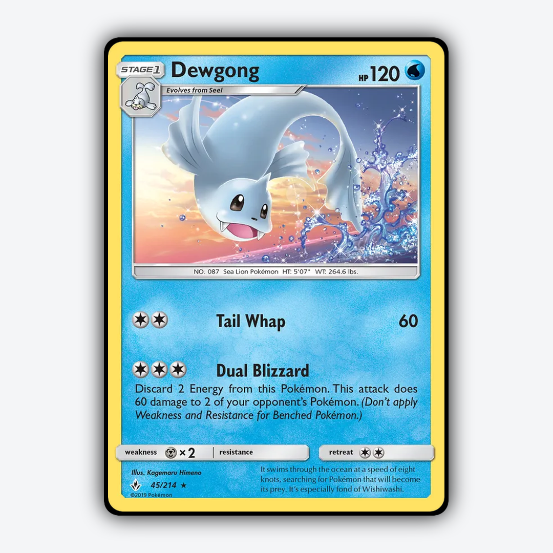 Dewgong 045/214 - Unbroken Bonds Set - Card Rug