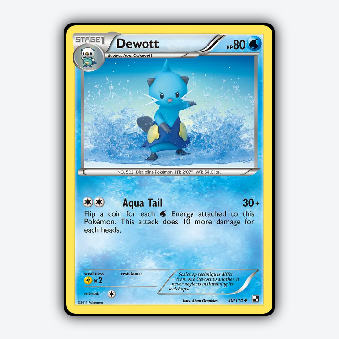 Dewott 030/114 - Black & White Set - Card Rug