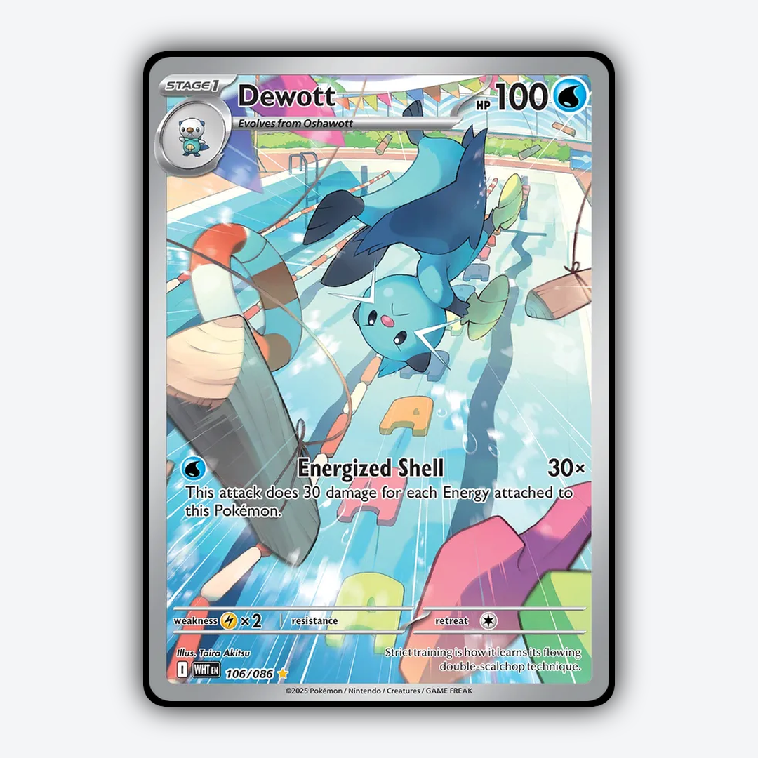 Dewott #106 - White Flare Set - Card Rug