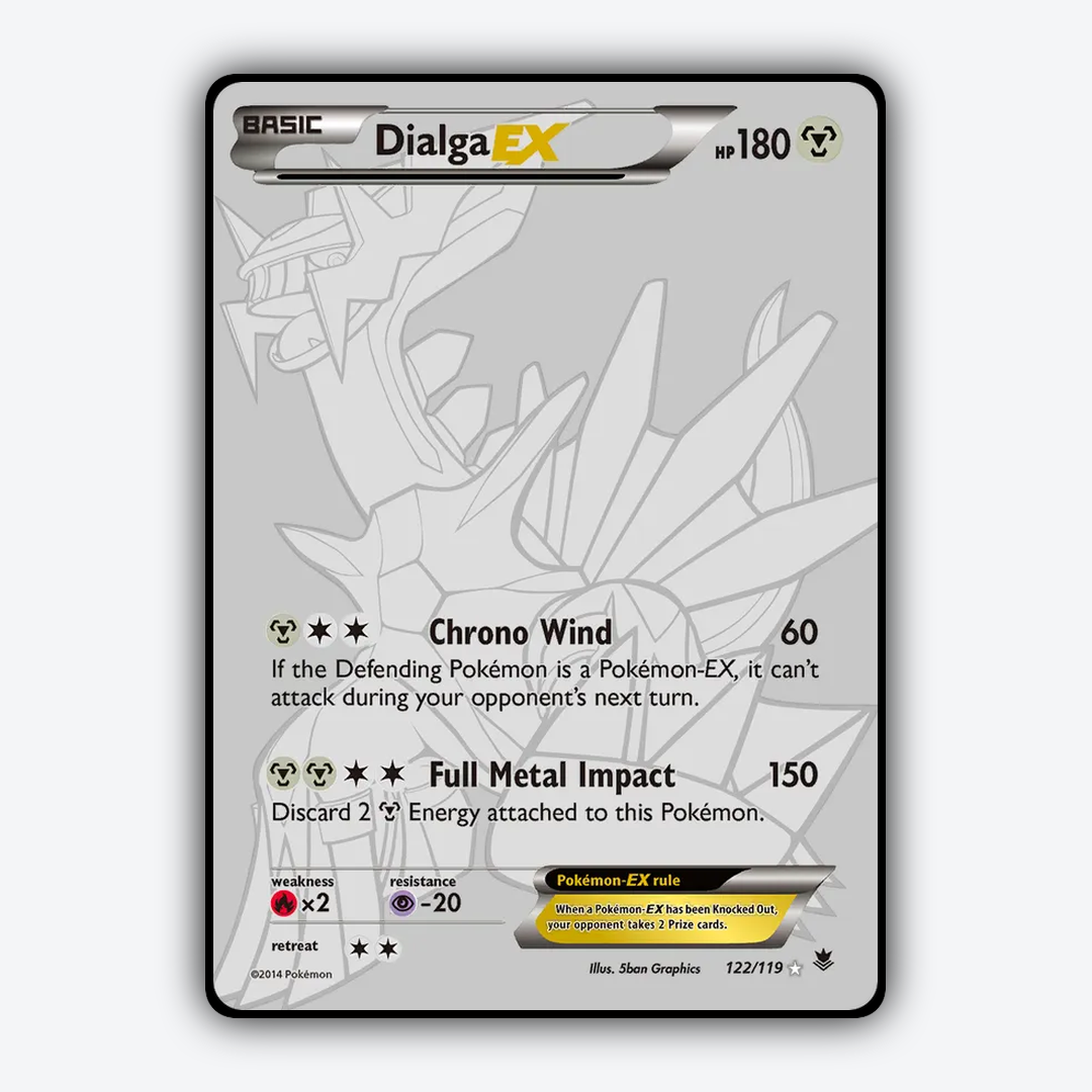 Dialga-EX 122/119 - Phantom Forces Set - Card Rug