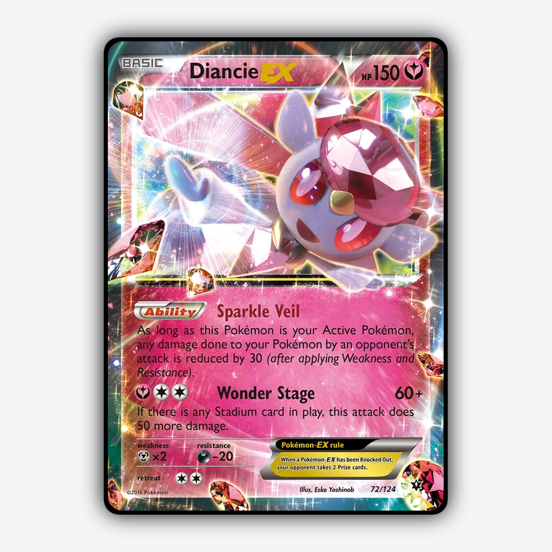 Diancie-EX 072/124 - Fates Collide Set - Card Rug