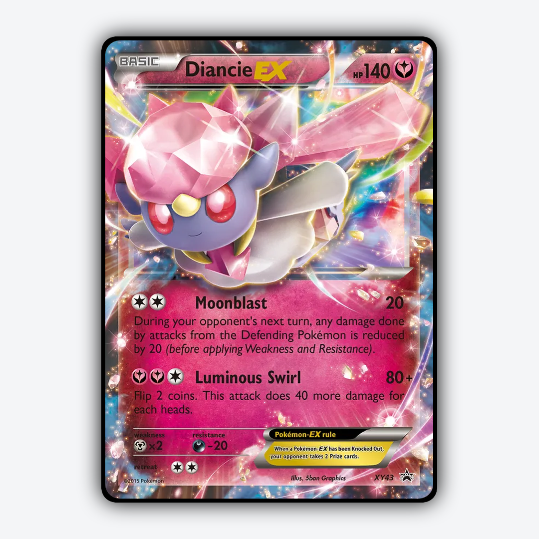 Diancie-EX #43 - XY Black Star Promos Set - Card Rug