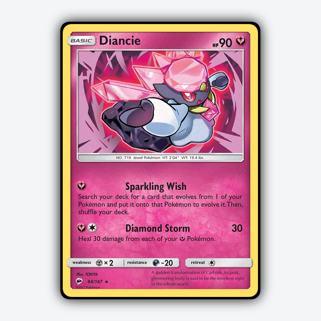Diancie 094/147 - Burning Shadows Set - Card Rug