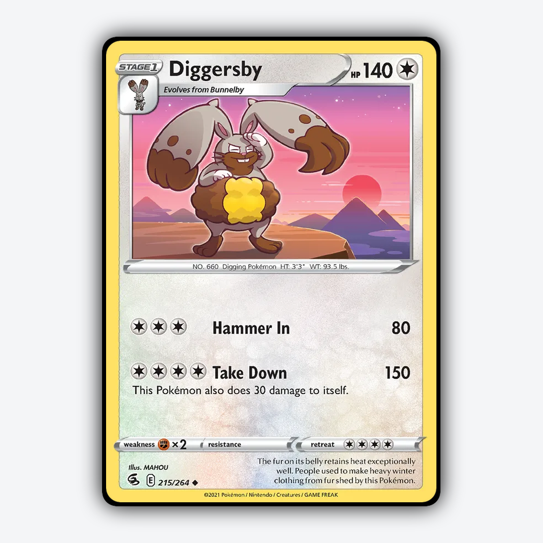 Diggersby 215/264 - Fusion Strike Set - Card Rug