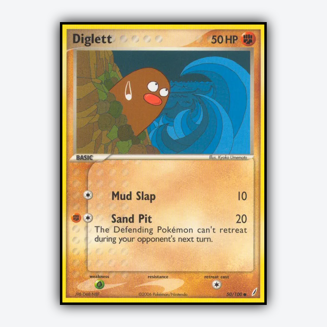 Diglett 050/100 - Crystal Guardians Set - Card Rug