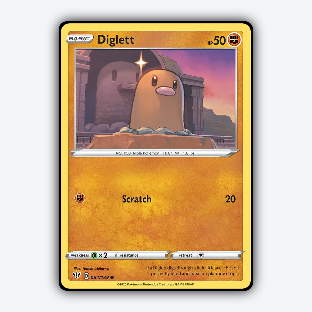 Diglett 084/189 - Darkness Ablaze Set - Card Rug