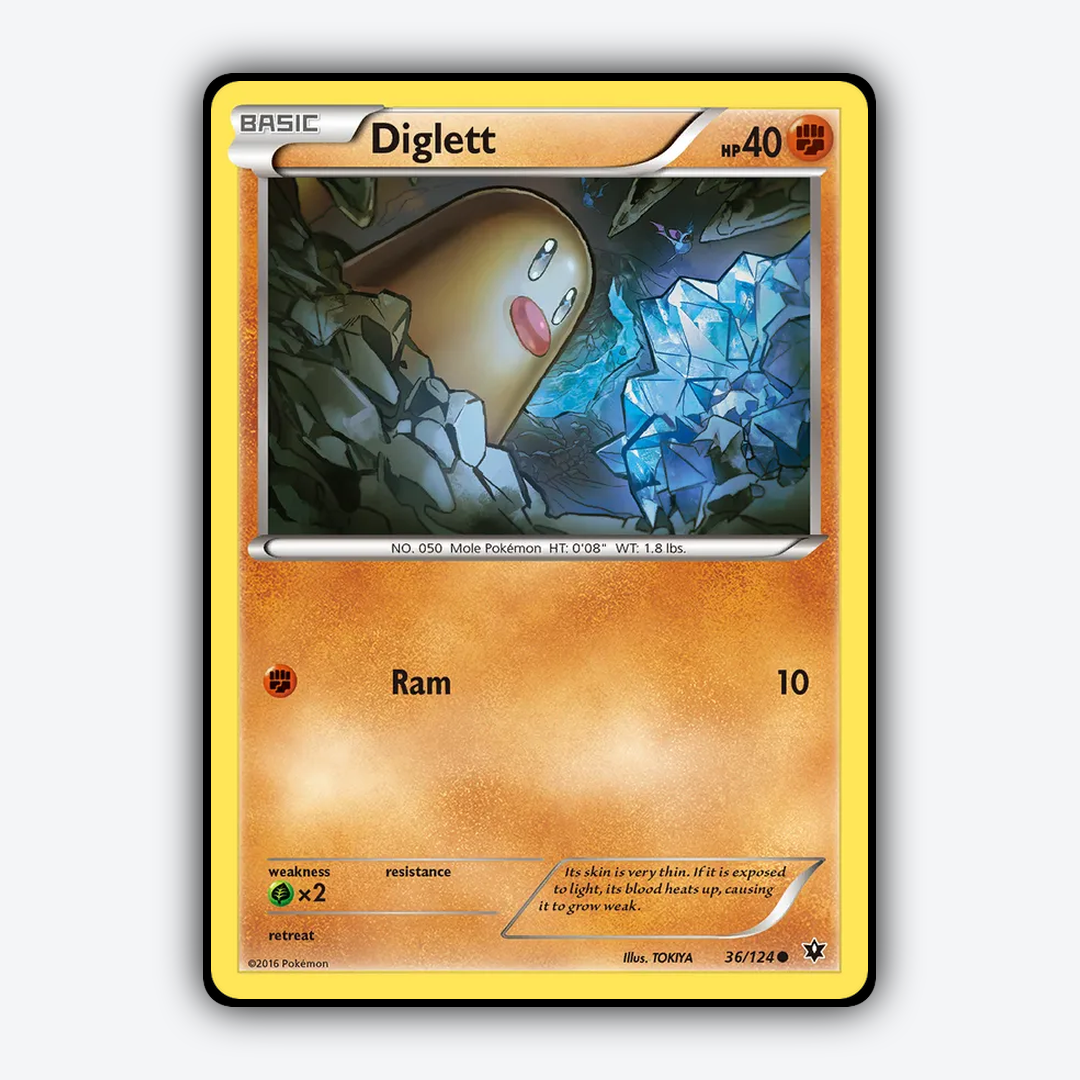Diglett 036/124 - Fates Collide Set - Card Rug