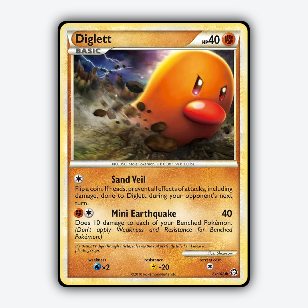 Diglett 061/102 - HS—Triumphant Set - Card Rug