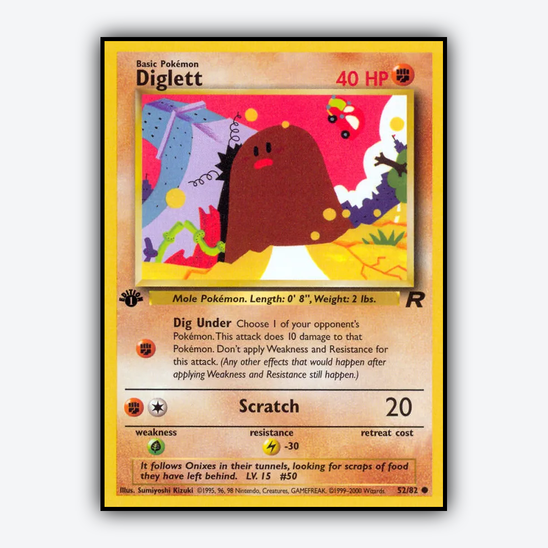 Diglett 052/82 - Team Rocket Set - Card Rug