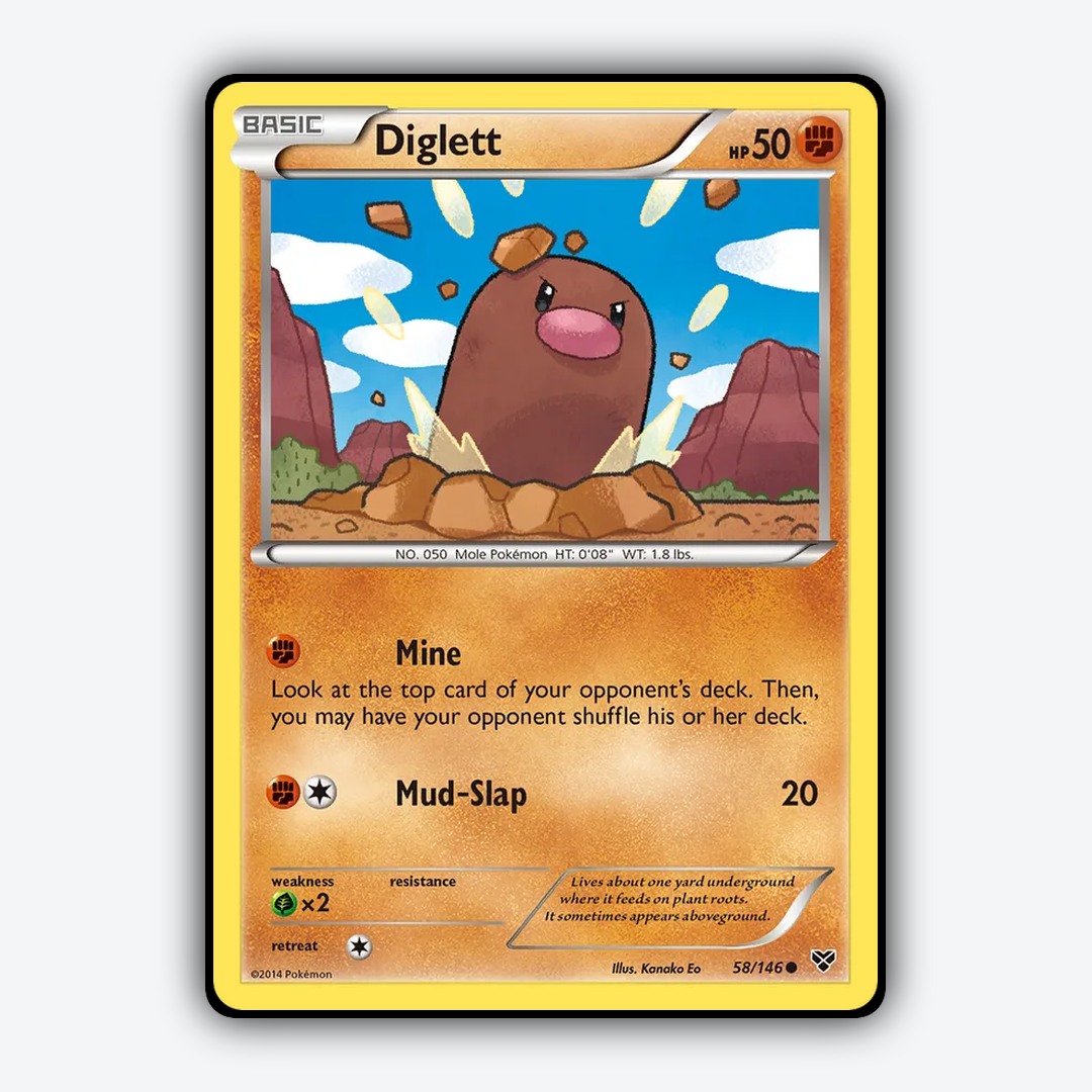 Diglett 058/146 - XY Set - Card Rug