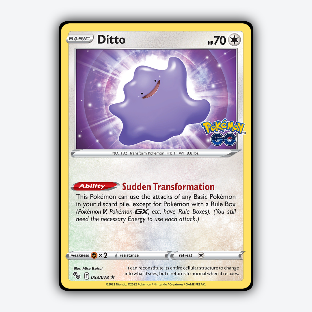 Ditto 053/78 - Pokémon GO Set - Card Rug