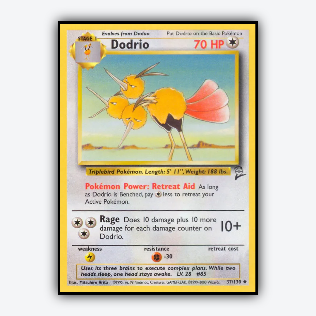 Dodrio 037/130 - Base Set 2 Set - Card Rug