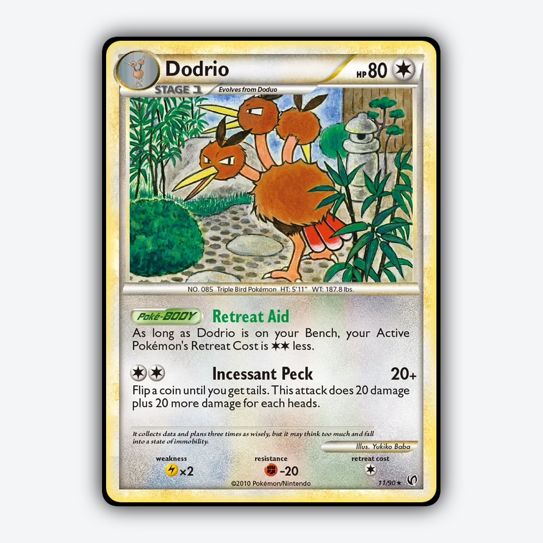 Dodrio 011/90 - HS—Undaunted Set - Card Rug