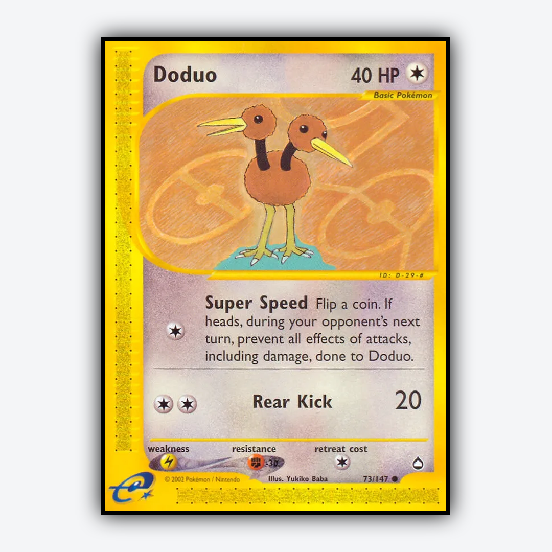 Doduo 073/147 - Aquapolis Set - Card Rug