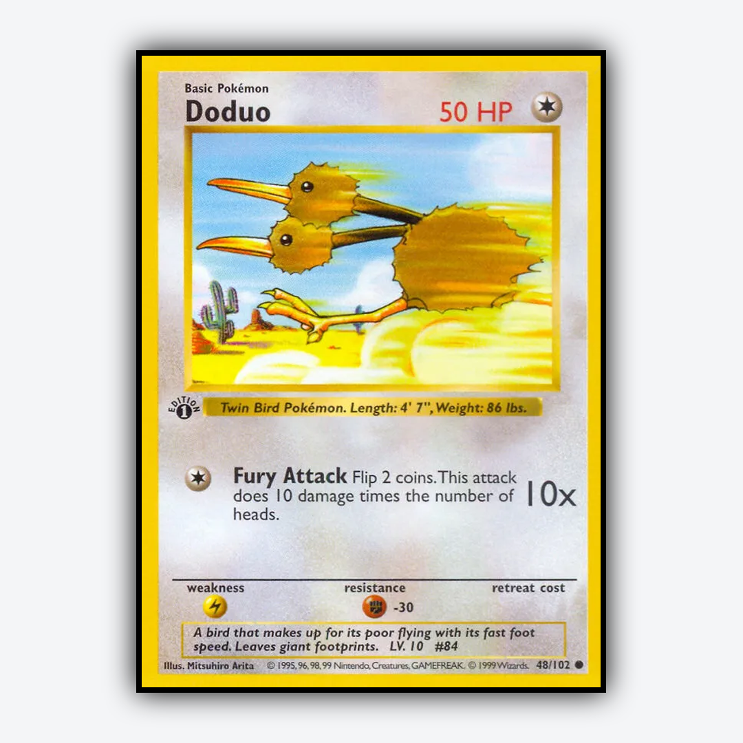 Doduo #48 - Base Set - Card Rug