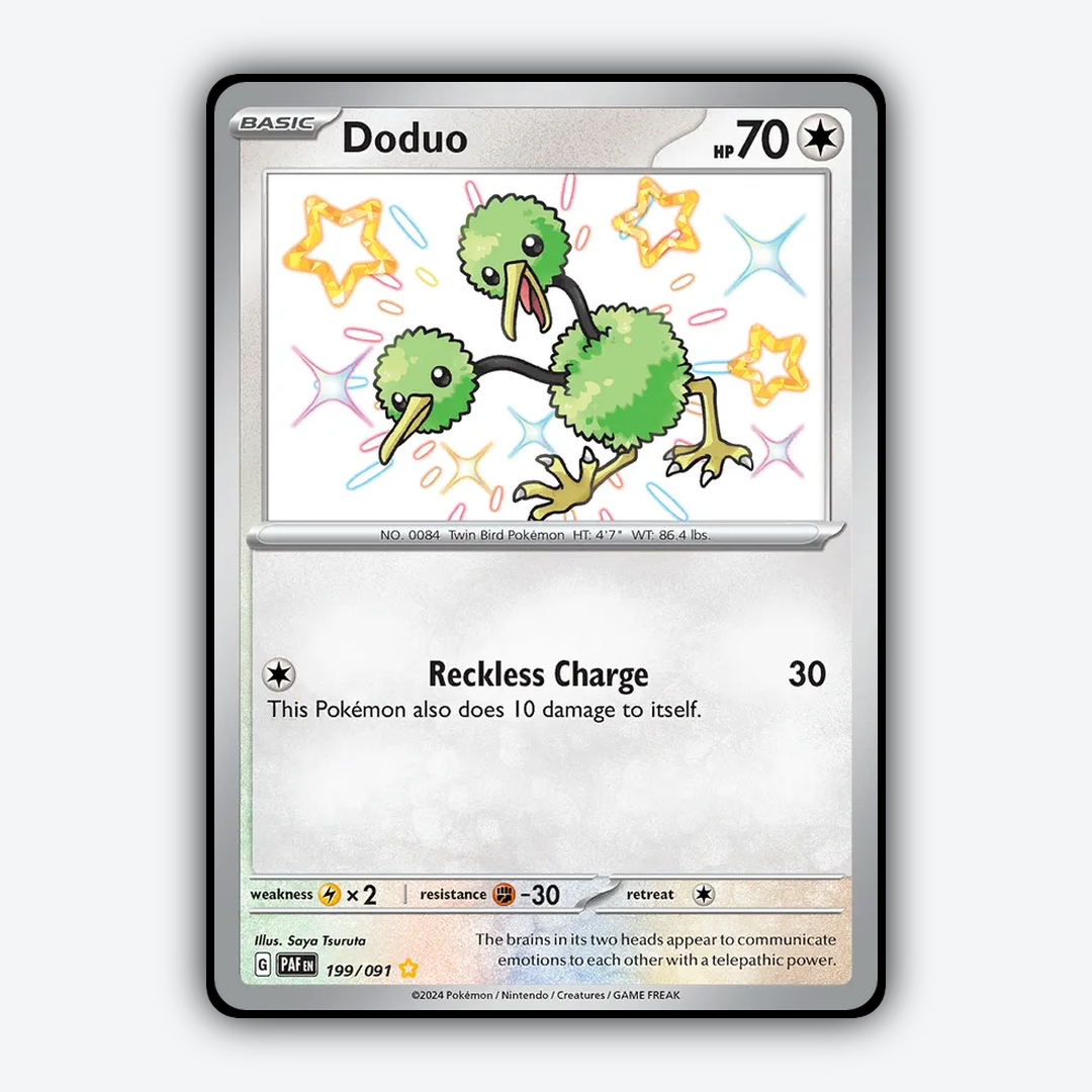 Doduo #199 - Paldean Fates Set - Card Rug