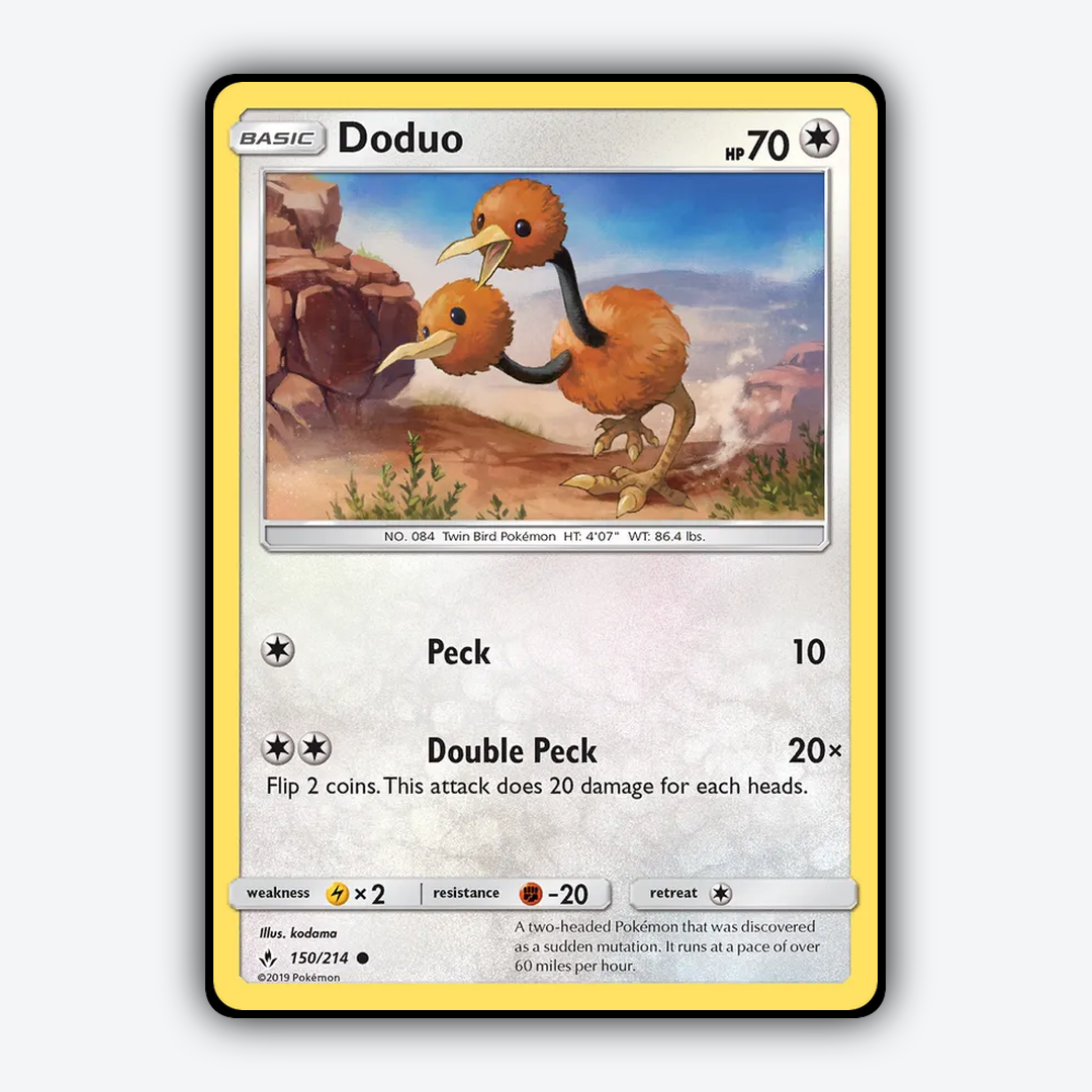 Doduo 150/214 - Unbroken Bonds Set - Card Rug