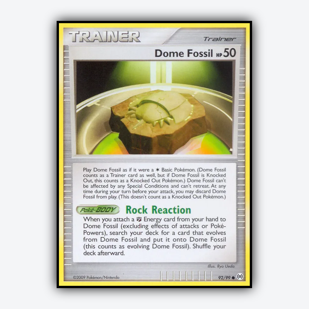 Dome Fossil 092/99 - Arceus Set - Card Rug