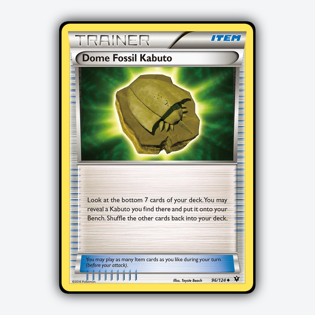 Dome Fossil Kabuto 096/124 - Fates Collide Set - Card Rug