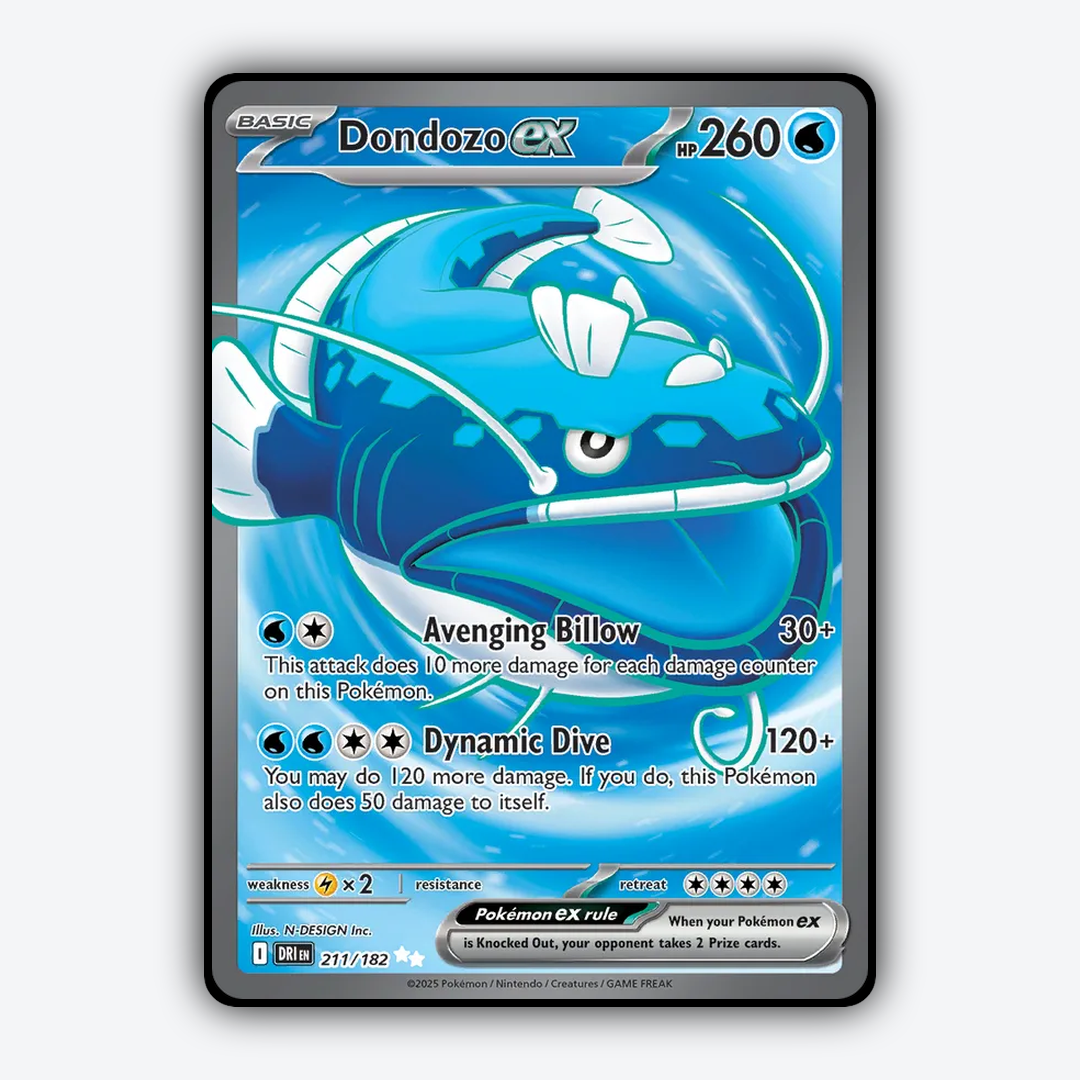 Dondozo ex #211 - Destined Rivals Set - Card Rug