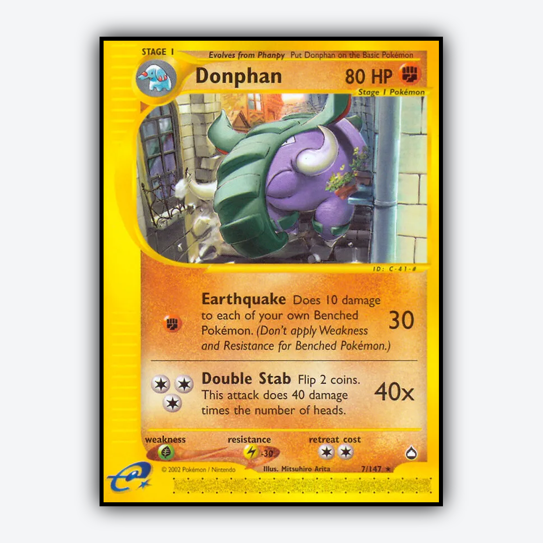 Donphan 007/147 - Aquapolis Set - Card Rug
