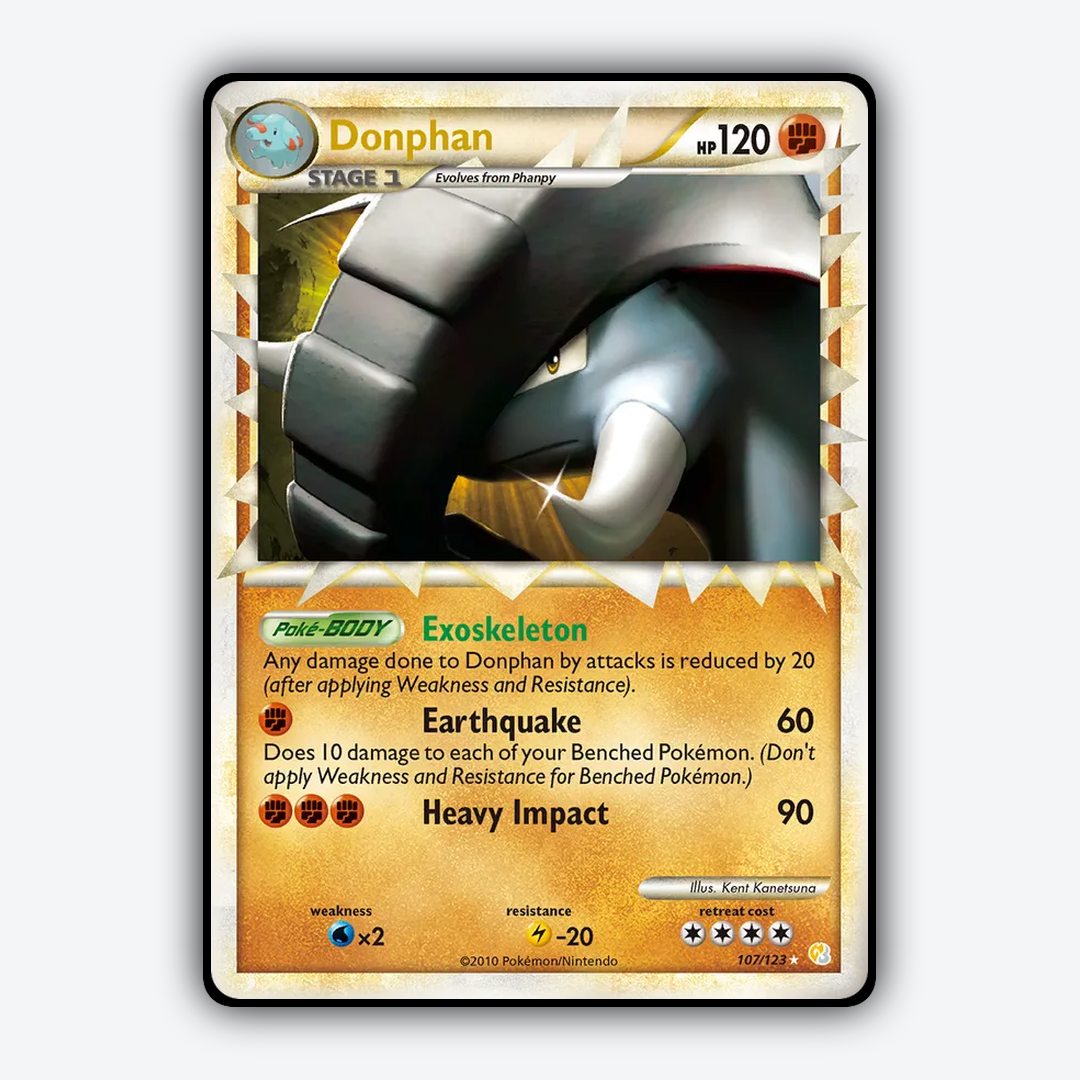 Donphan 107/123 - HeartGold & SoulSilver Set - Card Rug