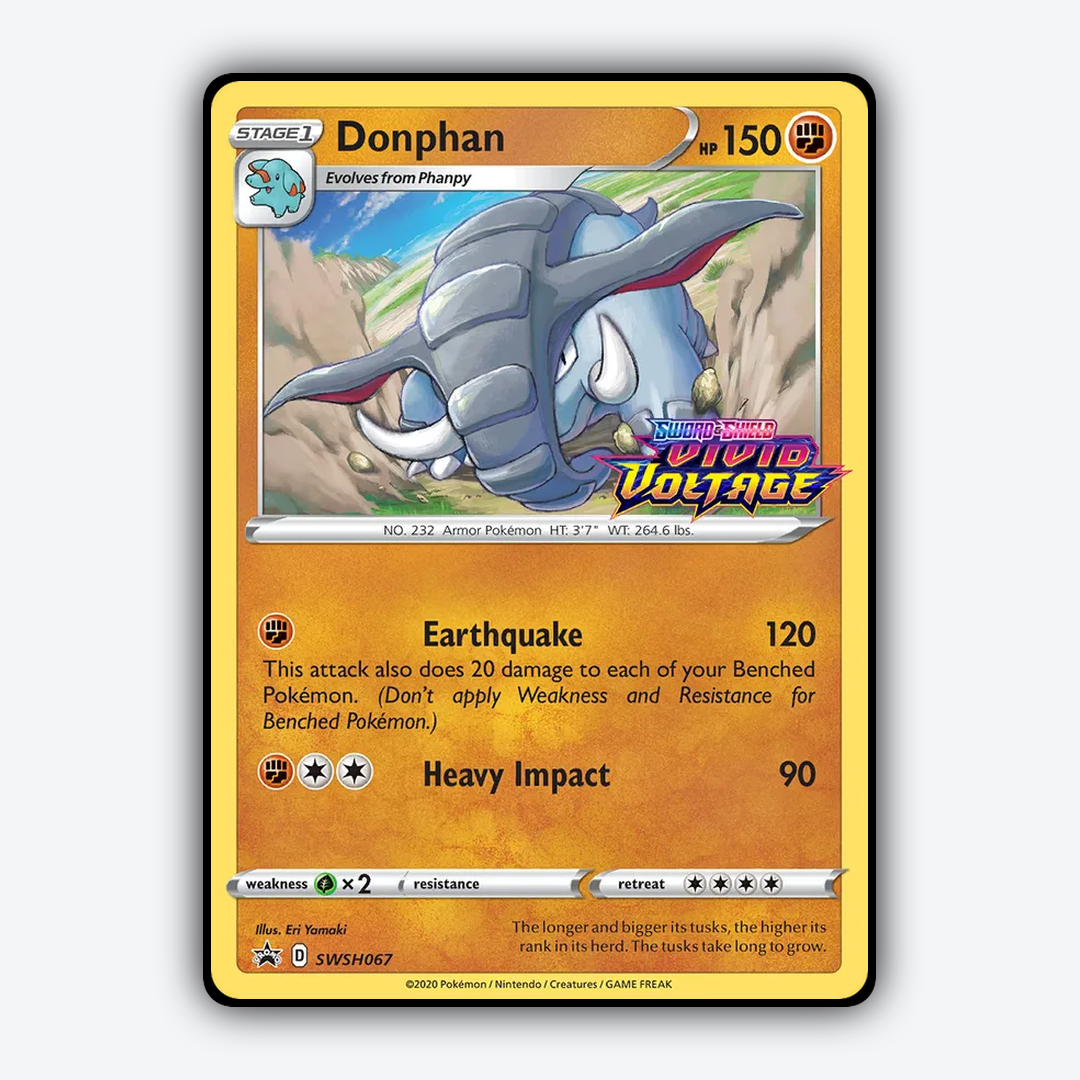 Donphan #67 - SWSH Black Star Promos Set - Card Rug