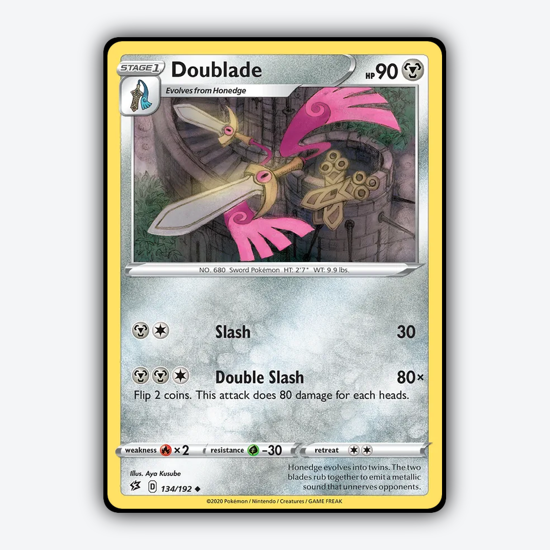 Doublade 134/192 - Rebel Clash Set - Card Rug