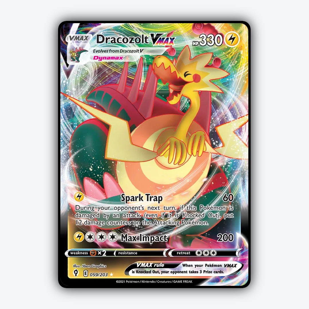 Dracozolt VMAX #59 - Evolving Skies Set - Card Rug